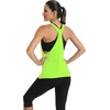 image:imageICTIVE Workout Tops for Women Sleeveless Open Back Muscle Racerback Exercise Tank ShirtsNeon Green