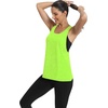 image:imageICTIVE Workout Tops for Women Sleeveless Open Back Muscle Racerback Exercise Tank ShirtsNeon Green