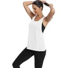 image:imageICTIVE Workout Tops for Women Sleeveless Open Back Muscle Racerback Exercise Tank ShirtsWhite