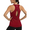 image:imageICTIVE Workout Tops for Women Sleeveless Cross Back Muscle Racerback Exercise Tank ShirtsBurgundy