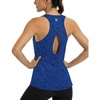 image:imageICTIVE Workout Tops for Women Sleeveless Cross Back Muscle Racerback Exercise Tank ShirtsDark Blue