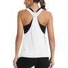 image:imageICTIVE Workout Tops for Women Sleeveless Open Back Muscle Racerback Exercise Tank ShirtsWhite