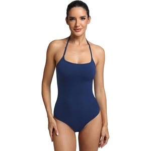 image:imageFihapyli ICTIVE Women Sexy Halter Neck One Piece Thong Adjustable Strap Sleeveless Cami Bodysuit TopDarkblue