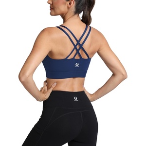 image:imageICTIVE Sports Bras for Women High Impact Bust Push up Crisscross Back Workout Running BraDarkblue