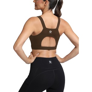 image:imageICTIVE Sports Bras for Women High Support High Impact Bust Push up Racerback Workout Running BraCoffee