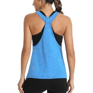 image:imageICTIVE Workout Tops for Women Sleeveless Open Back Muscle Racerback Exercise Tank ShirtsLightblue