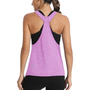 image:imageICTIVE Workout Tops for Women Sleeveless Open Back Muscle Racerback Exercise Tank ShirtsLightpurple