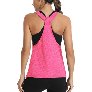 image:imageICTIVE Workout Tops for Women Sleeveless Open Back Muscle Racerback Exercise Tank ShirtsRose